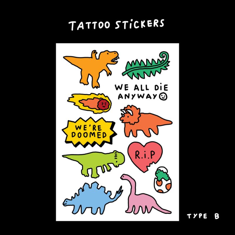 Tattoo Sticker - Dinosaurs B
